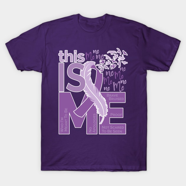 This Is Me - Awareness Ribbon - Feather - Purple T-Shirt by CuteCoCustom